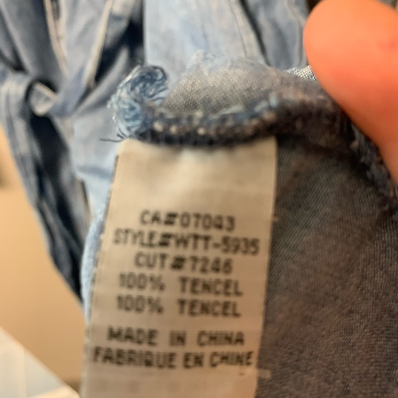 NWOT Denim Jean Tunic Dress With Belt - Picture 6 of 7